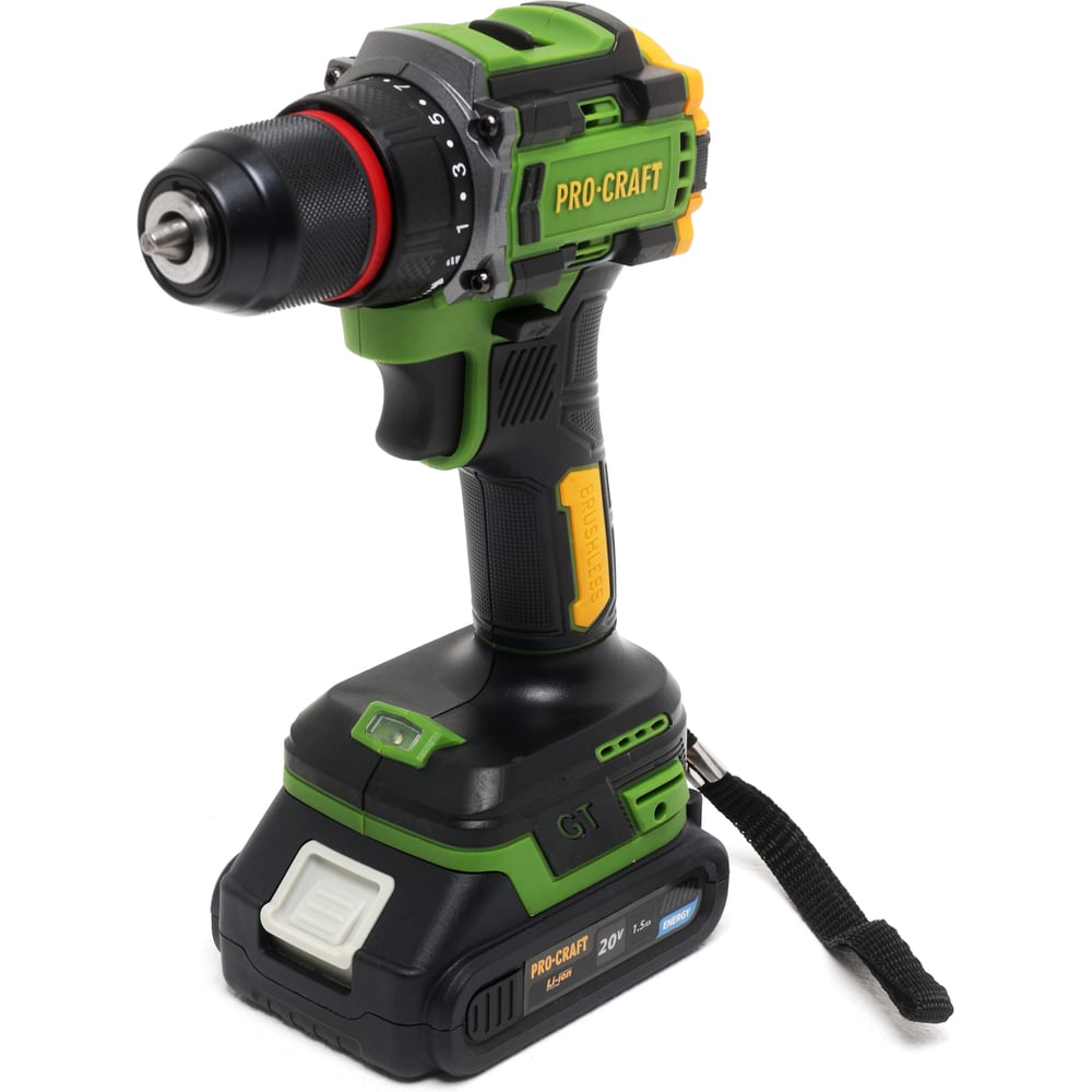 Изображение товара Аккумуляторный шуруповёрт PROCRAFT PA18LiPro 20 В 45 Нм с кейсом и зарядным