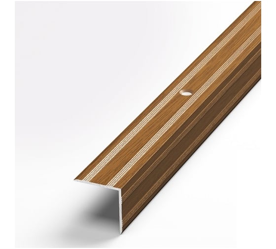 Изображение товара Порог угловой алюминиевый (20х20 мм; 0.9 м; декоративный; орех) Лука 00000001948