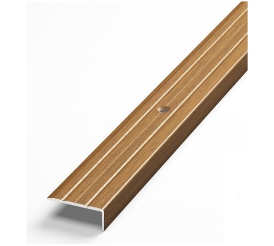Изображение товара Порог угловой алюминиевый (24х10 мм; 0.9 м; декоративный; орех) Лука 00000002299