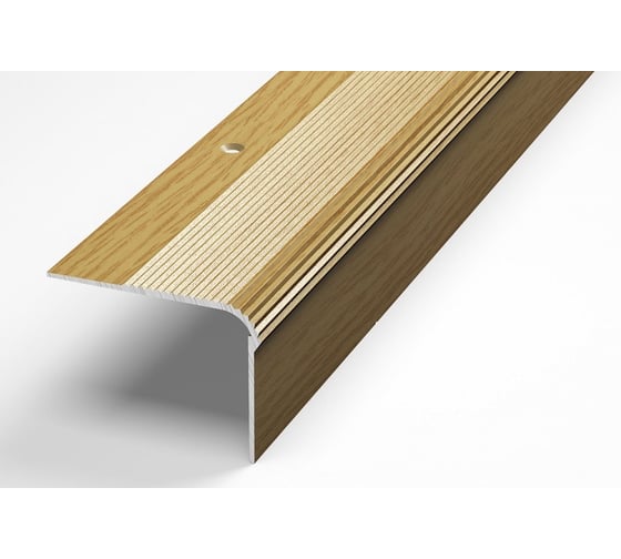 Изображение товара Порог угловой алюминиевый (54х41.8 мм; 0.9 м; декоративный; дуб универсал) Лука 00000002097