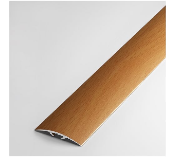 Изображение товара Порог прямой скрытый алюминиевый (35 мм; 0.9 м; декоративный; бук) Лука 00000001490