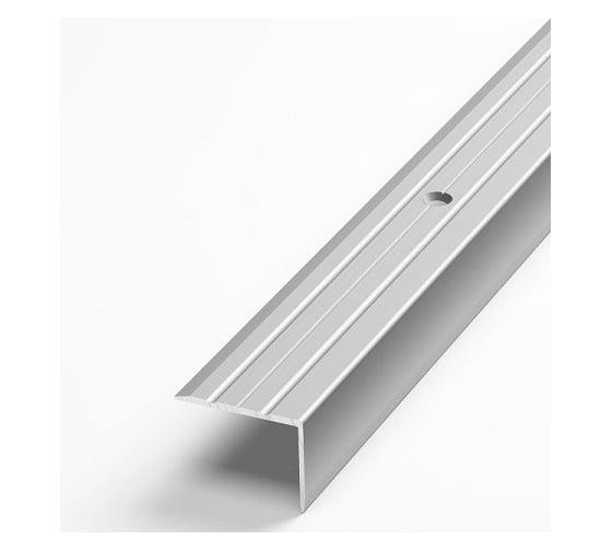 Изображение товара Порог угловой алюминиевый (24х18 мм; 0.9 м; анодированный; серебро) Лука 00000002906