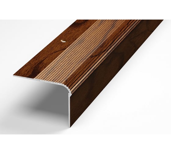 Изображение товара Порог угловой алюминиевый (54х41.8 мм; 0.9 м; декоративный; мербау) Лука 00000002667