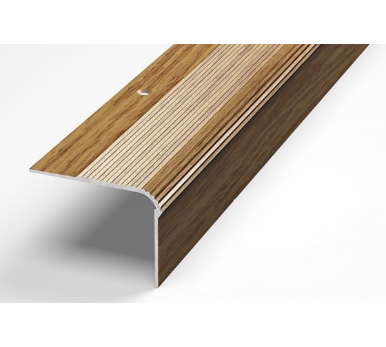 Изображение товара Порог угловой алюминиевый (54х41.8 мм; 0.9 м; декоративный; дуб универсал) Лука 00000001750