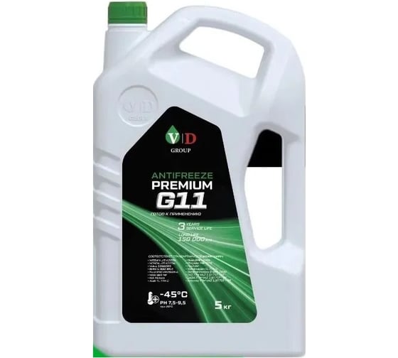 Изображение товара Антифриз VD GROUP G11 зеленый 5кг VD-0010