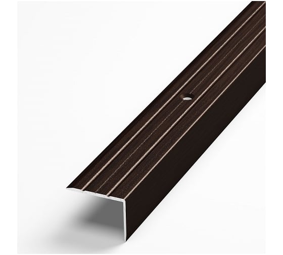 Изображение товара Порог угловой алюминиевый (24х18 мм; 0.9 м; декоративный; дуб венге) Лука УТ000003052