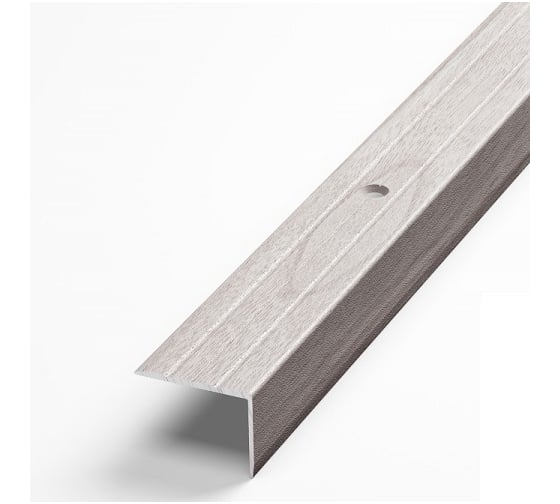 Изображение товара Порог угловой алюминиевый (24х18 мм; 0.9 м; декоративный; ясень белый) Лука УТ000024059
