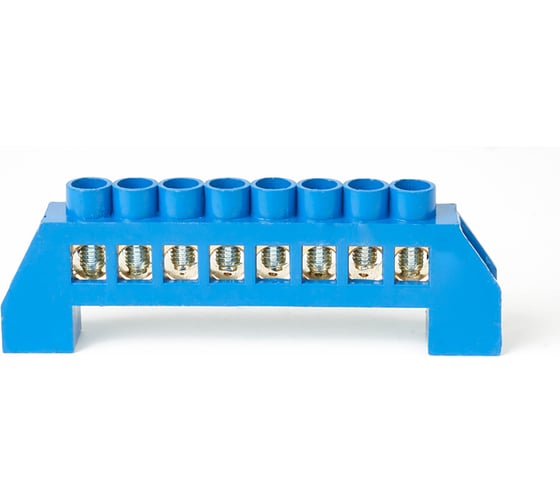 Изображение товара Шина HLT N нулевая, в изоляторе, ШНИ-6x9-8-КС-синий, 10шт 081-04-023