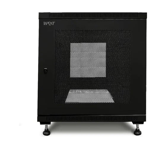 Изображение товара Шкаф 19 дюймов телекоммуникационный W&T 12U СЕРВЕРНЫЙ 600x800ММ НАПОЛЬНЫЙ ЧЕРНЫЙ D126080BWTWOF