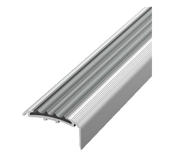 Изображение товара Напольный порог Лука 40х20мм с ПВХ вставкой 180 см (ПУ 71.1800.001) серая резинка УТ000023681