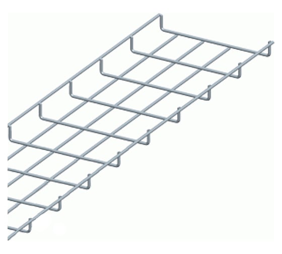 Изображение товара Проволочный лоток LANMASTER 75х200 мм, Ф3.8 мм, оцинкованный, 3 метра LAN-MT75x200-3.8EZ