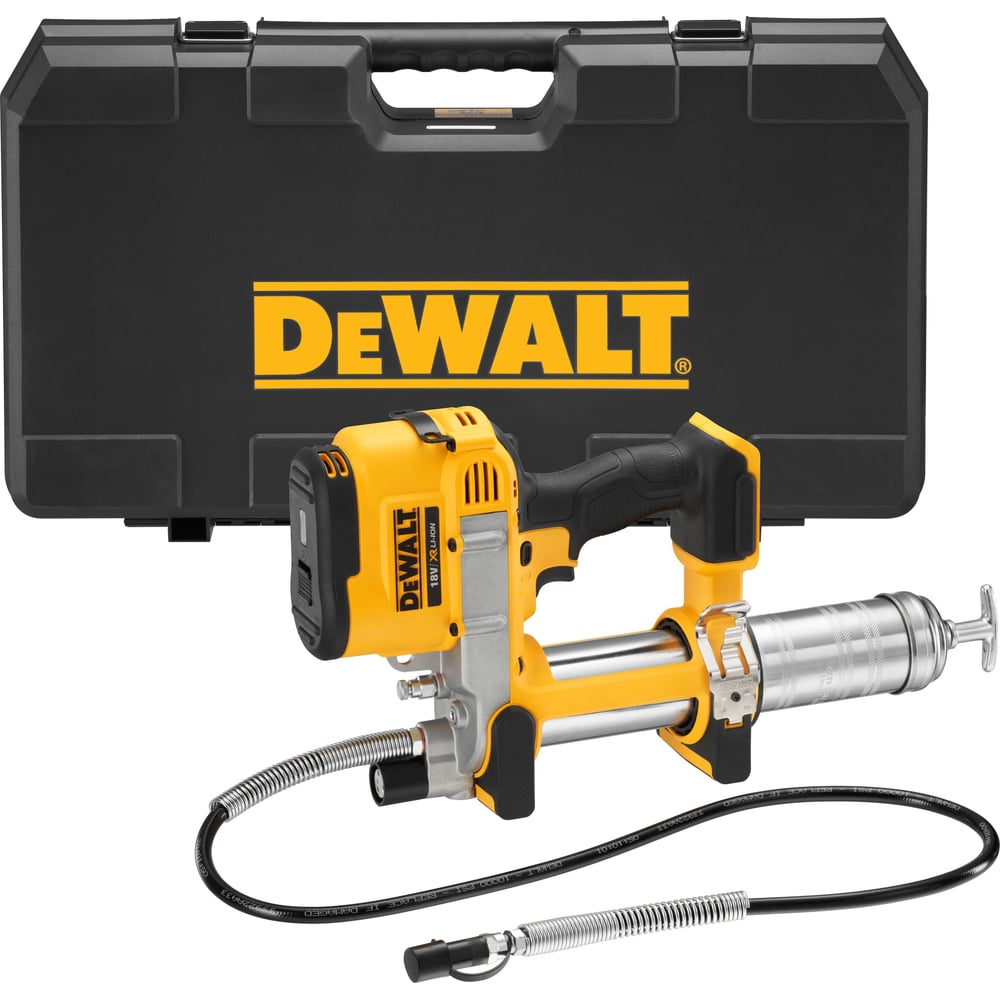 Изображение товара Смазочный пистолет Dewalt DCGG571NK 18В XR, 690 Бар, 400 г, без аккумулятора