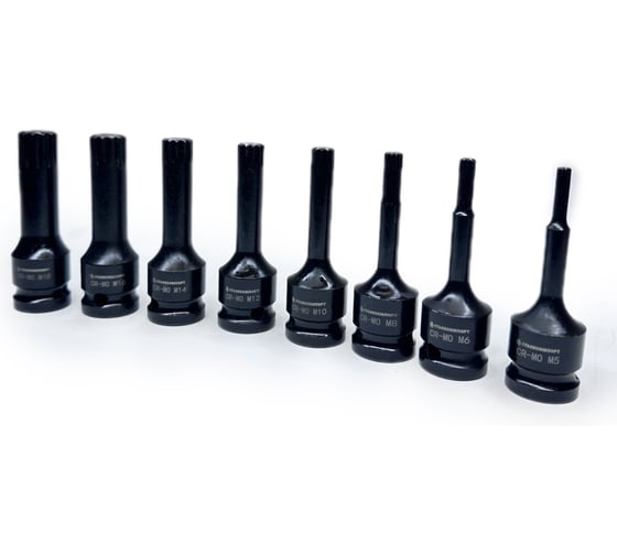 Изображение товара Набор ударных головок XZN STANKO 1/2", 8 предметов CS122489