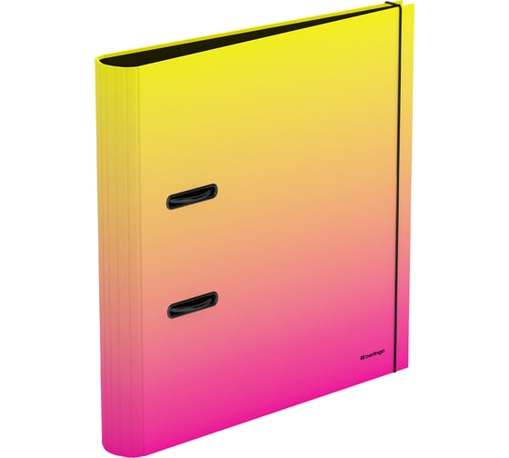 Изображение товара Папка-регистратор BERLINGO Radiance 50 мм, ламинированная, желтый/розовый градиент AMl50403