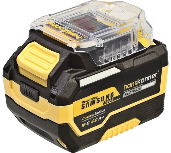 Изображение товара Аккумулятор Hanskonner 18 В, 1BatterySystem, 6.0 Ач HBP2006PRO