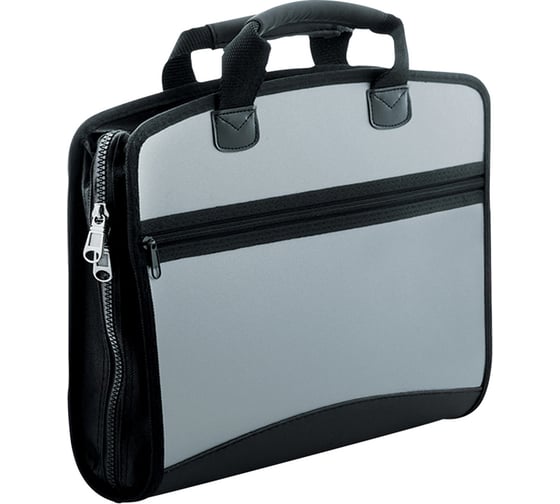 Изображение товара Папка-портфель BERLINGO Silver 4 отделения, A4, 380х280х50 мм, 700 мкм, серый металлик ADb_04028