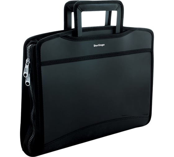 Изображение товара Папка-портфель BERLINGO Silk Touch 8 отделений, A4, 380х280х45 мм, 700 мкм, черная ADb_04031