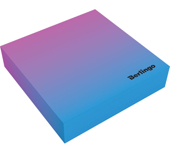 Изображение товара Декоративный блок для записи BERLINGO Radiance на склейке, голубой/розовый, 200 листов LNn_00051