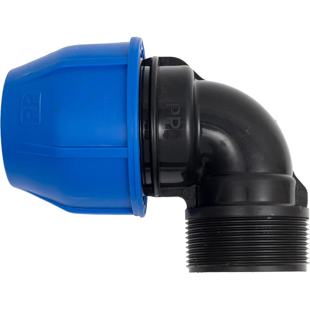 Изображение товара Компрессионный переходной отвод ПНД Millennium 25×3/4" с наружной резьбой — угловой фитинг PFUM2534