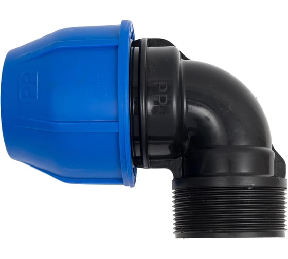 Изображение товара Компрессионный переходной отвод ПНД Millennium 25×3/4" с наружной резьбой — угловой фитинг PFUM2534