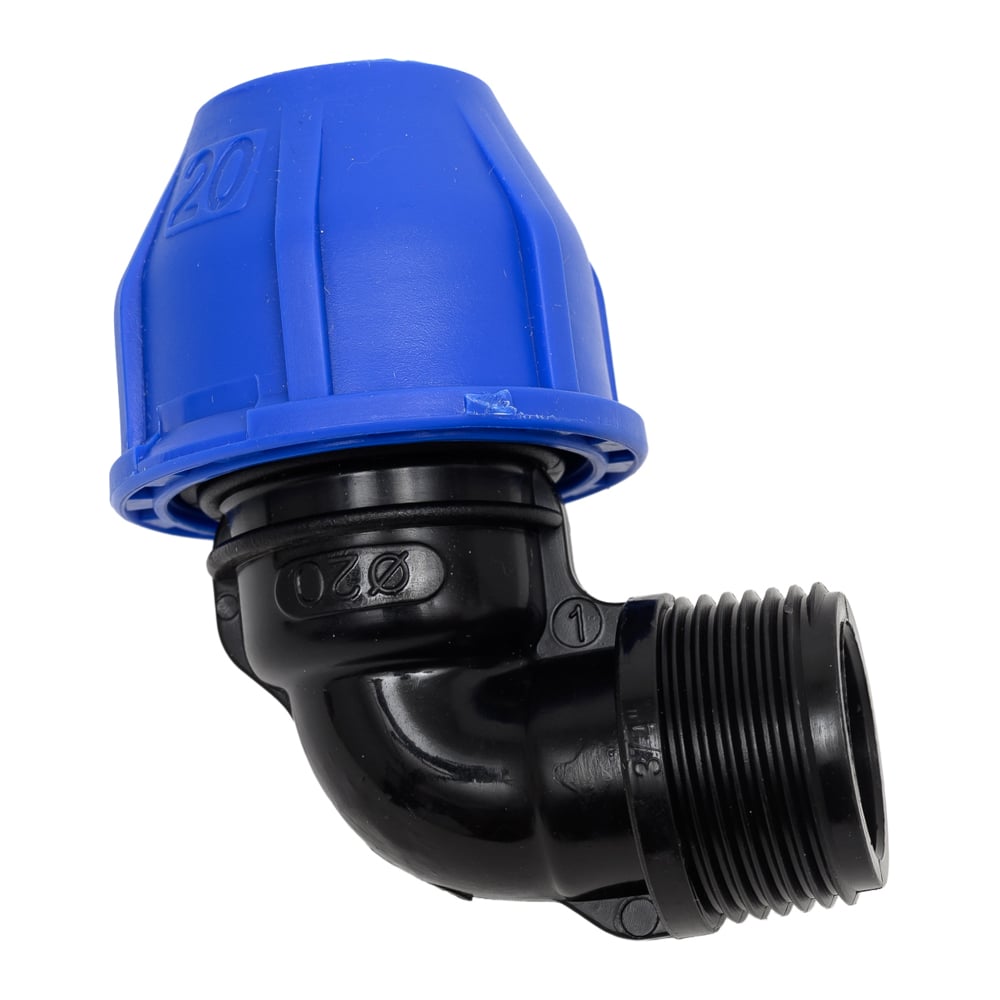 Изображение товара Компрессионный переходной отвод Millennium ПНД 20-3/4" с наружной резьбой PFUM2034