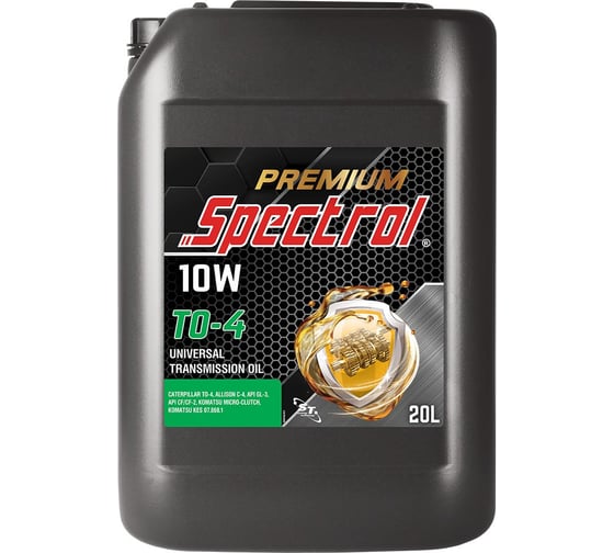 Изображение товара Масло гидротрансмиссионное Spectrol PREMIUM TO-4 10W 20л 98940