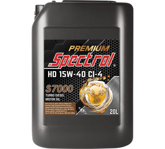 Изображение товара Масло моторное дизельное Spectrol PREMIUM S7000 HD 15W-40 CI-4 20л 98903