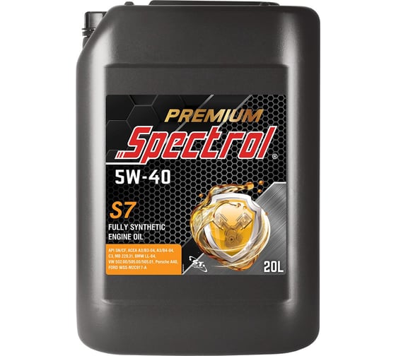 Изображение товара Масло моторное синтетическое Spectrol PREMIUM S7 5W-40 20л 98849