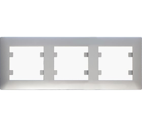 Изображение товара Рамка 3-м MAKEL KAREA RIZZ горизонтальная сереб. 88065703