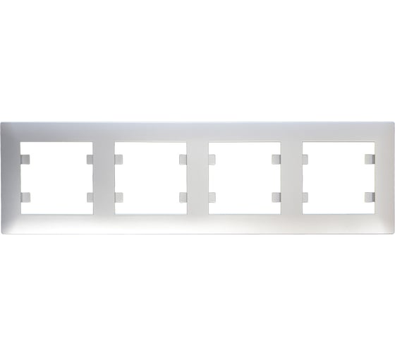 Изображение товара Рамка 4-м MAKEL KAREA RIZZ горизонтальная сереб. 88065704