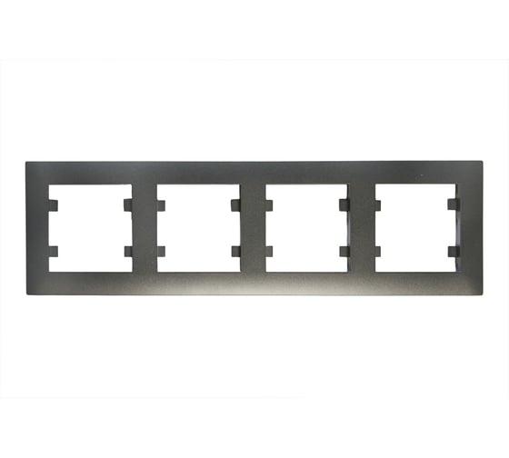 Изображение товара Рамка 4-м MAKEL KAREA RIZZ горизонтальная дым. металлик 88050704