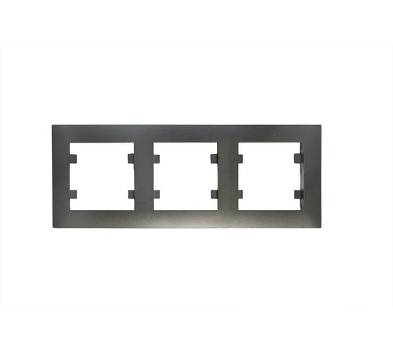 Изображение товара Рамка 3-м MAKEL KAREA RIZZ горизонтальная дым. металлик 88050703