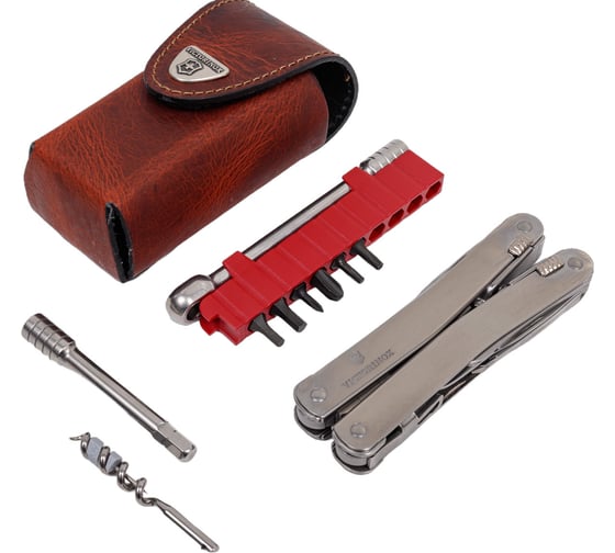 Изображение товара Мультитул Victorinox SwissTool Spirit X Plus Ratchet 105 мм, 36 функций, в кожаном чехле 3.0236.L