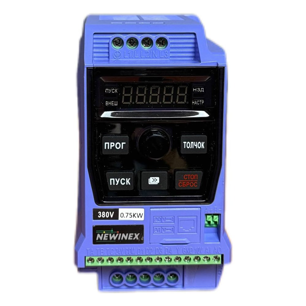 Изображение товара Частотный преобразователь NEWINEX 0,75 кВт DST-0,75-KM для управления двигателями