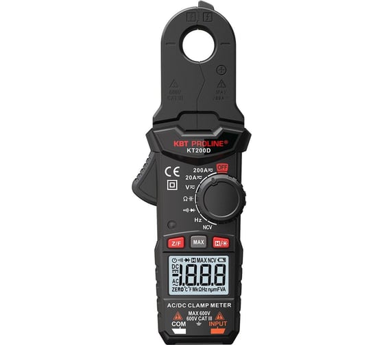 Изображение товара Токовые клещи цифровые КВТ PROLINE  КТ 200D 101563