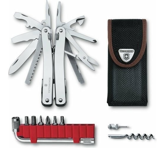 Изображение товара Мультитул Victorinox SwissTool Spirit X Plus 105 мм, 35 функций, в нейлоновом чехле 3.0235.N
