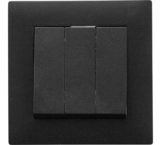 Изображение товара Выключатель MAKEL 3 клавишный 1 вход 3 выхода KAREA RIZZ черн. 88054091