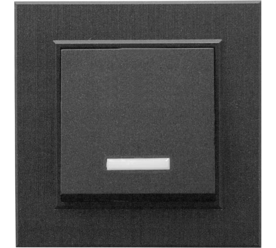 Изображение товара Выключатель MAKEL 1-клавишный СП KAREA LINE STAR 10А IP20 с подсветкой черн. 86054021