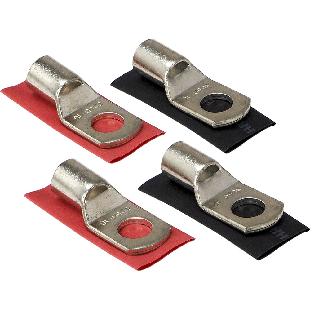 Изображение товара Силовые кольцевые клеммы AURA O10мм 4 шт никелированная латунь ПВХ