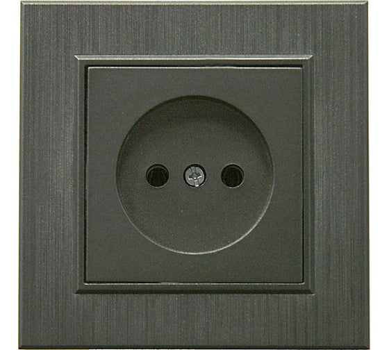 Изображение товара Розетка без заземления MAKEL СП KAREA LINE STAR 16А, IP20, дым. металлик 86050022