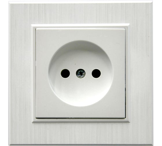 Изображение товара Розетка без заземления MAKEL СП KAREA LINE STAR 16А, IP20, жемчужный 86100022