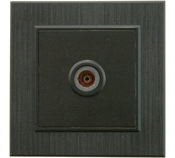 Изображение товара Розетка телевизионная проходная MAKEL TV 1-м СП KAREA LINE STAR IP20, 6дБ, черная 86054007