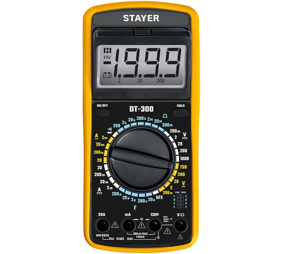 Изображение товара Цифровой мультиметр STAYER DT-300 45321