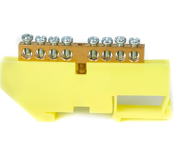 Изображение товара Шина HLT N ноль, на DIN-изоляторе, ШНИ-6x9-8-Д-желтый, 10шт 081-03-03