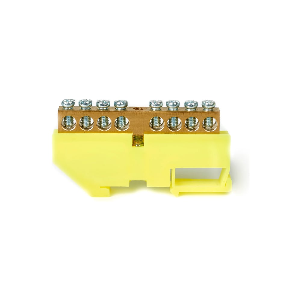 Изображение товара Шина HLT N ноль на DIN-изоляторе ШНИ-8x12-8-Д-желтый 10шт