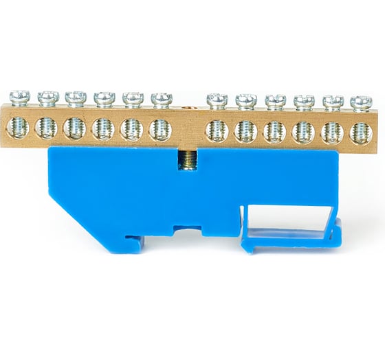 Изображение товара Шина HLT N ноль, на DIN-изоляторе, ШНИ-8x12-12-Д-синий, 10шт 081-03-130