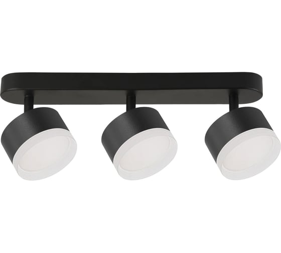 Изображение товара Светильник потолочный De Fran черный+белый, АГАТА, GX53 3х15Вт, поворотный, AL-5633 BKWH