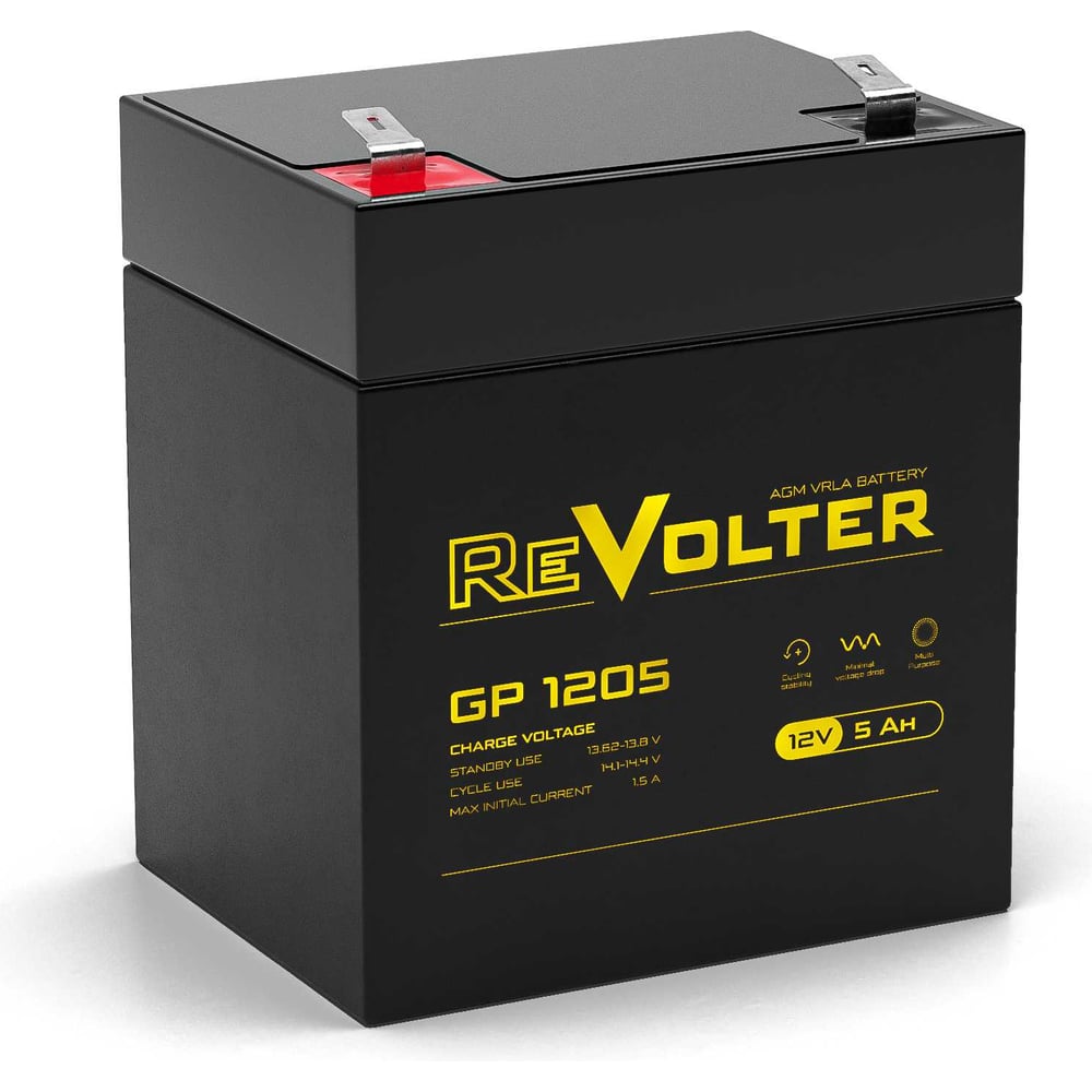 Изображение товара Аккумуляторная батарея Revolter GP 1205 12 В 5.5 А*ч AGM компактная