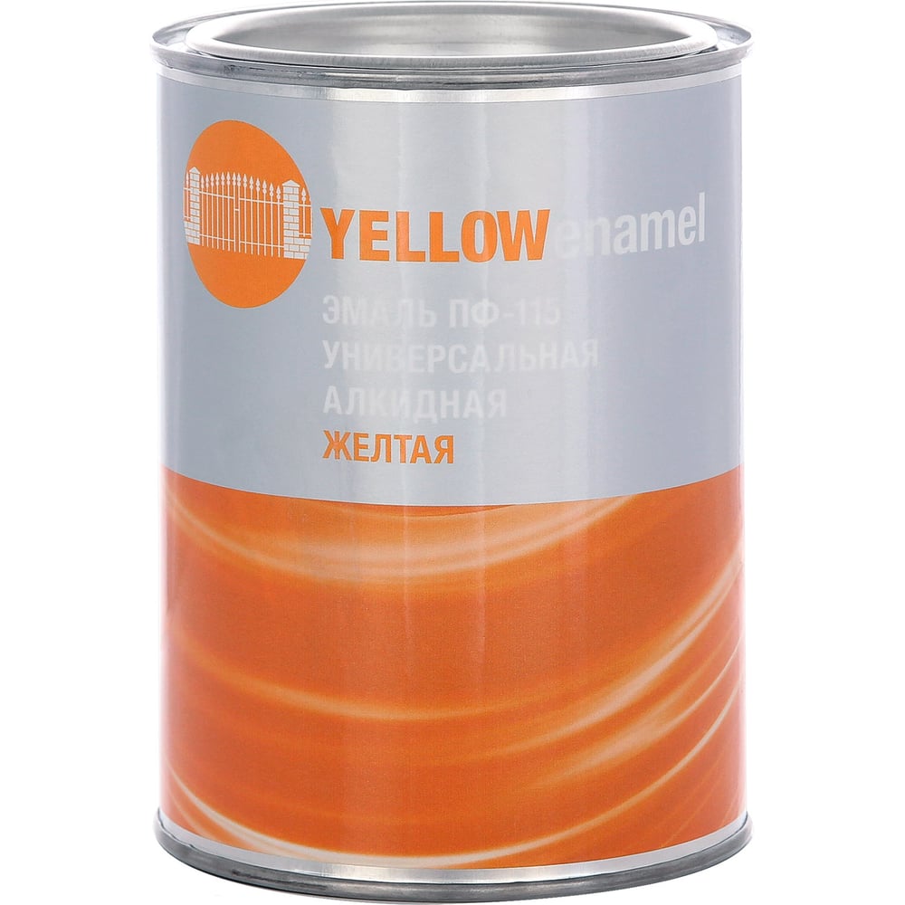 Изображение товара Эмаль ЗАО Декарт ПФ-115 желтая 0,8 кг для внутренних и наружных работ