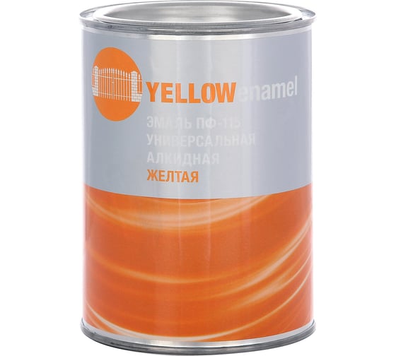 Изображение товара Эмаль ЗАО Декарт ПФ-115 желтая 0,8 кг 30511
